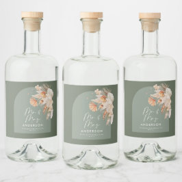 sage verde-boêmia-pampas moderna, Sr. & Sra.