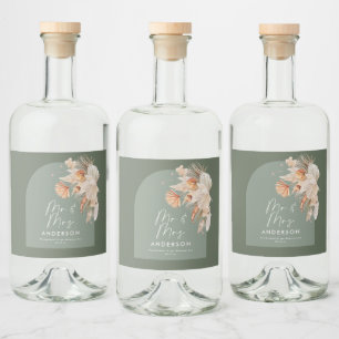 sage verde-boêmia-pampas moderna, Sr. & Sra.