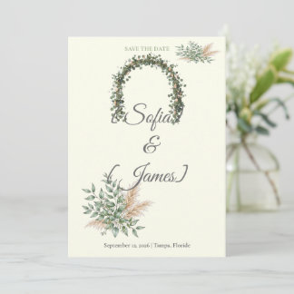 Sage Verde Champanhe Boho Eucalipto Flor Silvestre