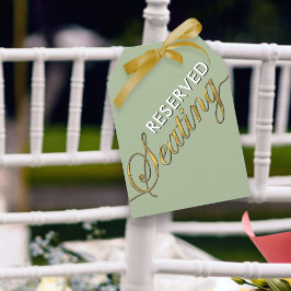 Sage Verde Dourado Sentado Sentado Grande Marca