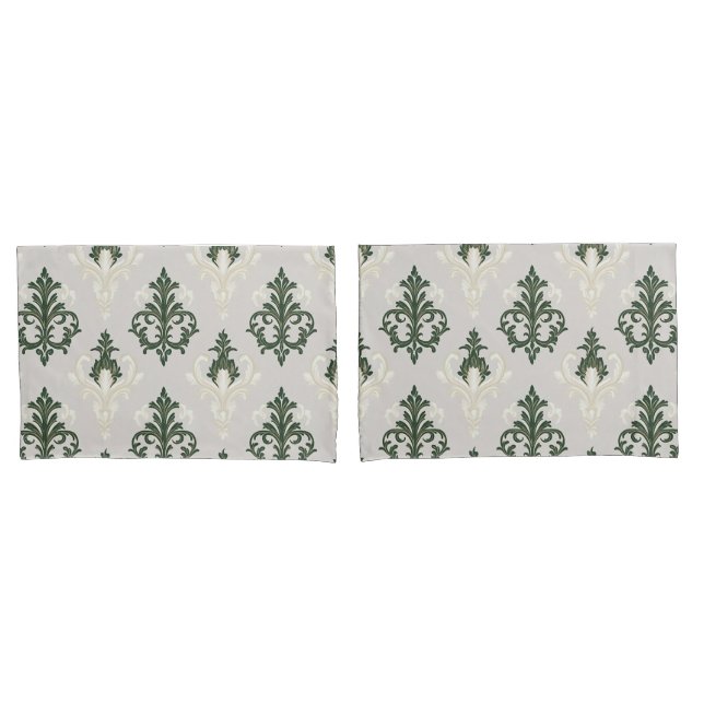 Sage Verde e Creme Damask (Frente - conjunto)