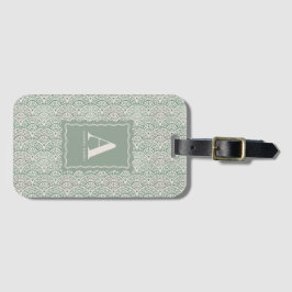 Sage Verde Etiqueta de Bagagem Personalizada com R