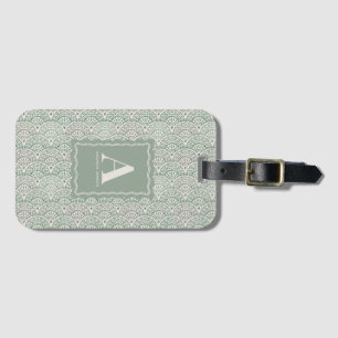 Sage Verde Etiqueta de Bagagem Personalizada com R