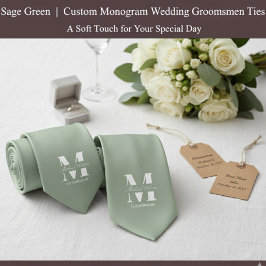 Sage Verde | Gravata de Groomsmen de Casamento com
