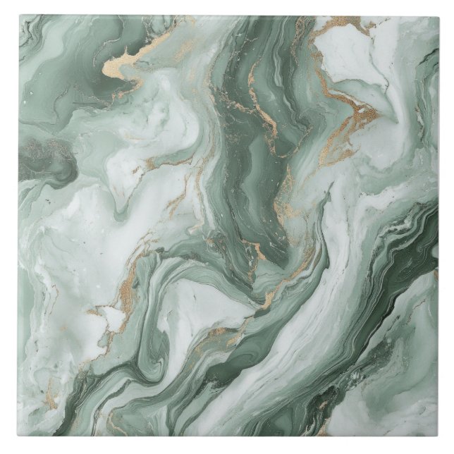 Sage Verde Mármore Abstrato (Frente)