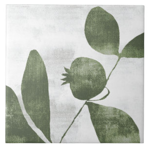 Sage Verde Oliva Arte Botânica Pintada 06