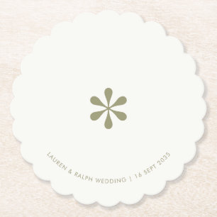 Sage Verde Par de Porta-Copos de Casal Chic Simp