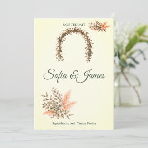 Sage Verde Terracota Pampas Arco Save The Date