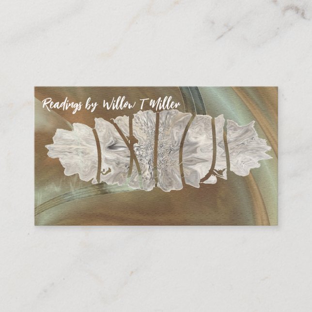 Sage, Willow, Earth, Herbal, Healer Cartões de vis (Frente)