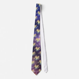 Sagitário e Nebula design 7 Gravata Masculina
