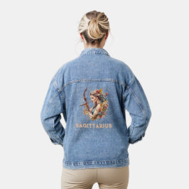 Sagitário Zodíaco Jaqueta Denim Mulheres