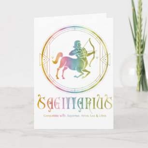 Sagittarius Compatibilidade Aniversário Cartão de