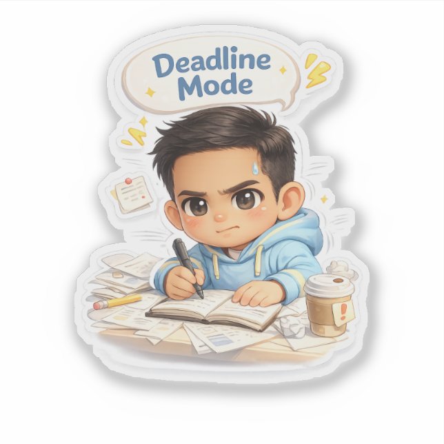 Sago - Adesivo Fofo de Modo Prazo - Cute Deadline  (Frente)