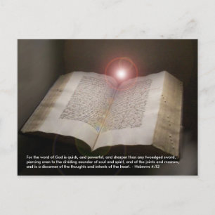 Sagrada Bíblia Torá Palavra Viva de Deus cartão po