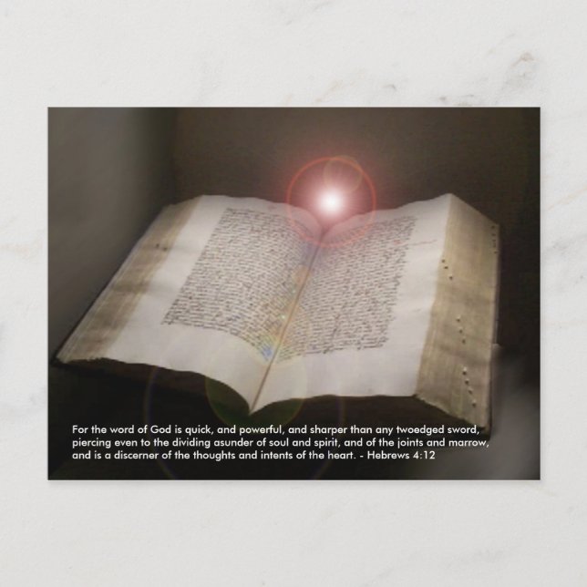 Sagrada Bíblia Torá Palavra Viva de Deus cartão po (Frente)