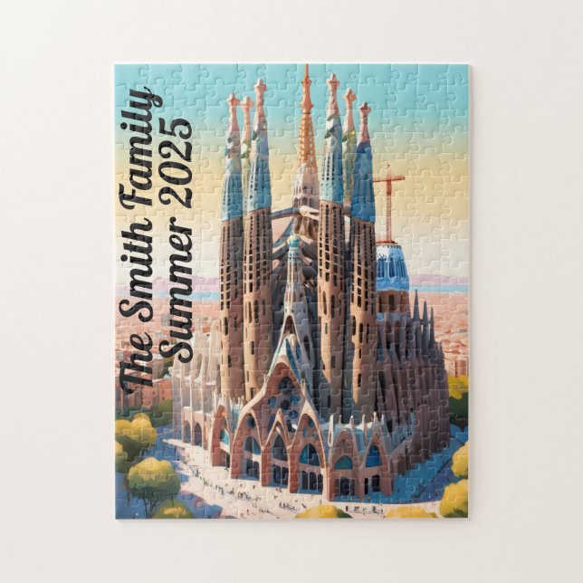 Sagrada Família Personalizada Quebra-cabeça (Vertical)