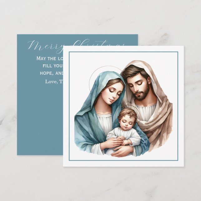 Sagrada Família – Terna Cena de Natividade (Frente/Verso)