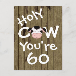 Sagrada Vaca, você tem 60 cartões de aniversári