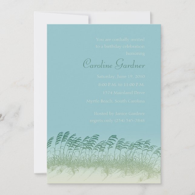 Sagras no Convite de Aniversário de Dunas (Frente)