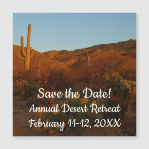 Saguaro Sunset I Arizona Deserto Salvar Data