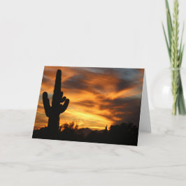 Saguaros de Cartão Saudação de Arizona Sunset no C