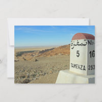 Sahara milestone, cartão Tunísia