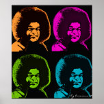 Sai Baba Pop Art Poster<br><div class="desc">Se você honrar sua mãe,  a Mãe do Universo vai te guarda contra danos. Sai Baba</div>