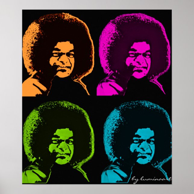 Sai Baba Pop Art Poster (Frente)