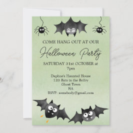 Sai com o convite do Bats Halloween