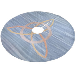 Saia Para Árvore De Natal De Lã Abstrato Triquetra | Blue Dourado Celtic Trinity K