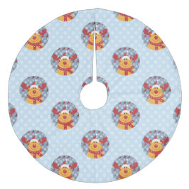 Saia Para Árvore De Natal De Lã Aguarde a Saia de Árvore de Natal com Rena