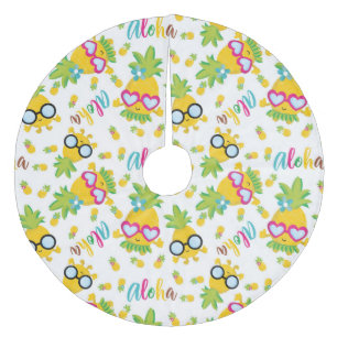 Saia Para Árvore De Natal De Lã Ananases tropicais