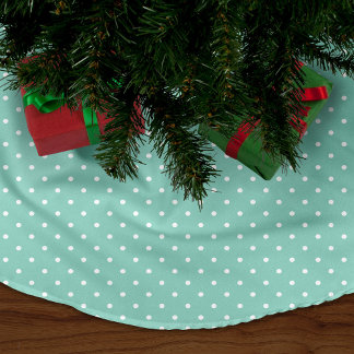 Saia Para Árvore De Natal De Lã Bolinhas Aqua Cute
