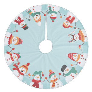 Saia Para Árvore De Natal De Lã Bonitos Bonecos de Neve de Natal