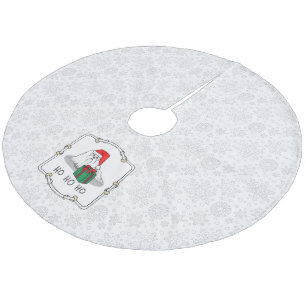 Saia Para Árvore De Natal De Lã Cachorro Maltês de Natal Santa Hat Engraçado