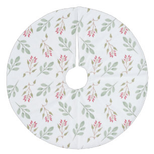 Saia Para Árvore De Natal De Lã Camisa de Natal de Holly Berry