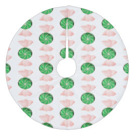 Saia Para Árvore De Natal De Lã Camisa de Natal Green Candy