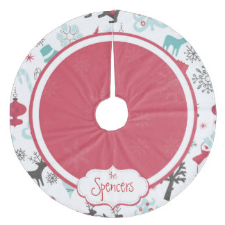 Saia Para Árvore De Natal De Lã Camisa de Natal Personalizada em Floco de Neve