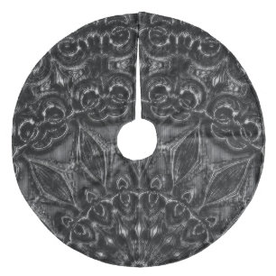 Saia Para Árvore De Natal De Lã Charcarvão Mandala