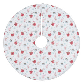 Saia Para Árvore De Natal De Lã Copas de Cacau de Natal e Canas Doces