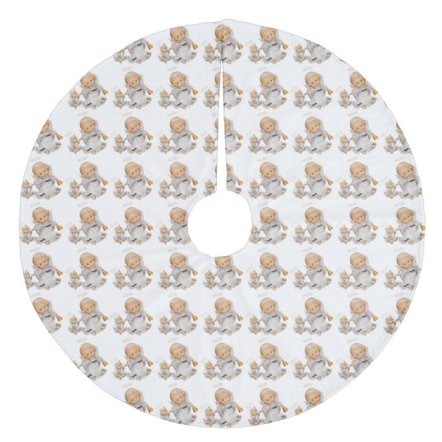 Saia Para Árvore De Natal De Lã Cut Angel (Frente)