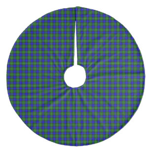 Saia Para Árvore De Natal De Lã Farquharson tartan xadrez verde azul