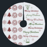Saia Para Árvore De Natal De Lã Feliz Natal Collage Dark Red F Green<br><div class="desc">Feliz Natal Collage Dark Red F Green</div>