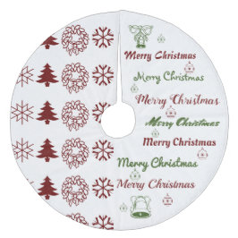 Saia Para Árvore De Natal De Lã Feliz Natal Collage Dark Red F Green