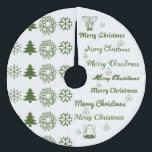 Saia Para Árvore De Natal De Lã Feliz Natal Collage F Green<br><div class="desc">Feliz Natal Collage Forest White Verde</div>