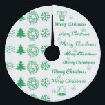 Saia Para Árvore De Natal De Lã Feliz Natal Collage Green<br><div class="desc">Feliz Natal Collage Green White</div>