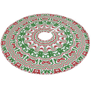Saia Para Árvore De Natal De Lã Festivo Funky Trippy Groovy Natal Caleidoscópio