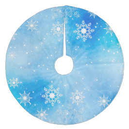 Saia Para Árvore De Natal De Lã Flocos de neve