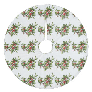 Saia Para Árvore De Natal De Lã Framboesas 001