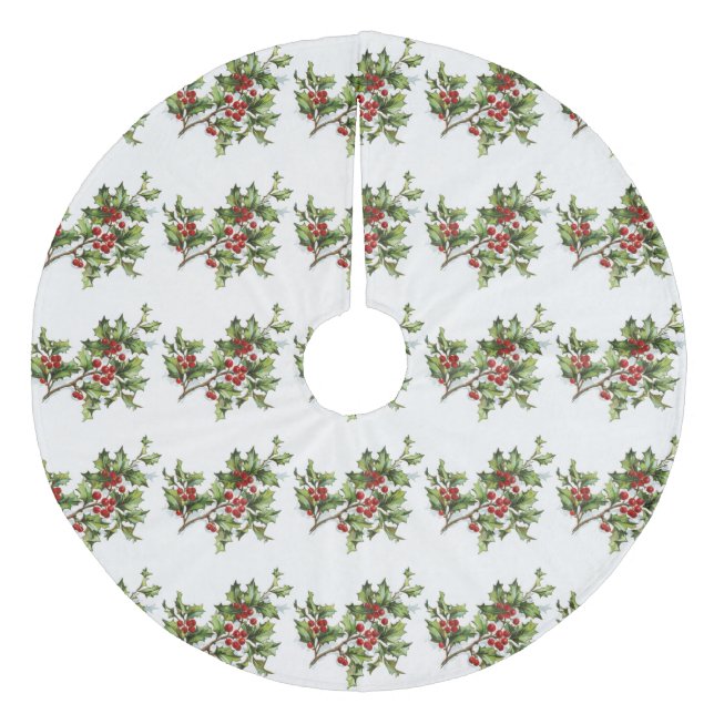 Saia Para Árvore De Natal De Lã Framboesas 001 (Frente)